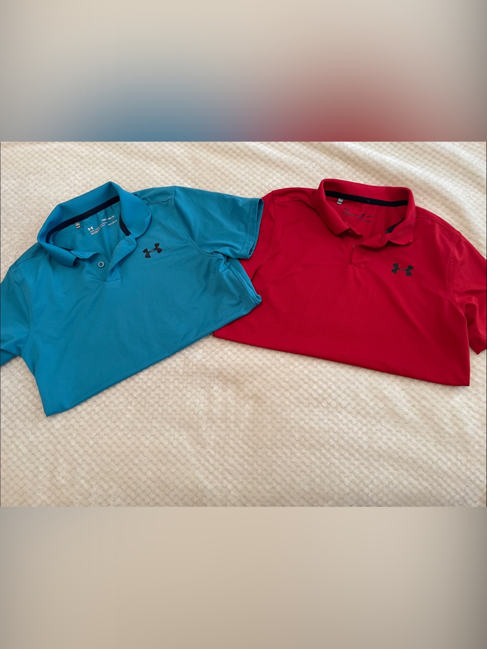 Under Armour Kids Polo Pack - Turquoise & Red Performance Shirts